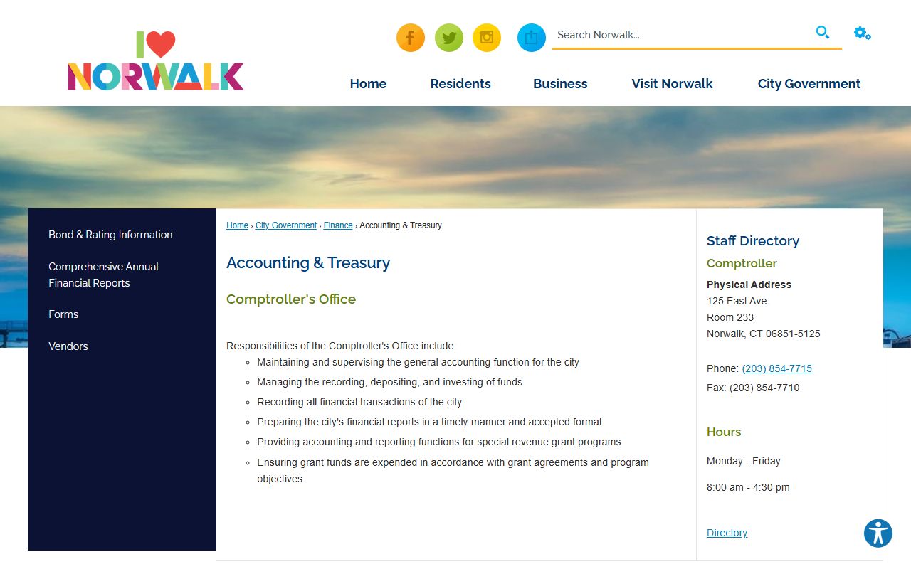 Norwalk Accounting and Treasury